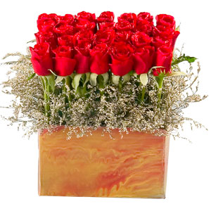 Captivating Wishing You Happiness 35 Red Roses Arrangement and Greens Captivating Wishing You Happiness 35 Red Roses Arrangement and Greens