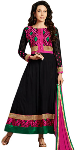 Spectacular Black and Pink Coloured Anarkali Salwar Kameez Spectacular Black and Pink Coloured Anarkali Salwar Kameez