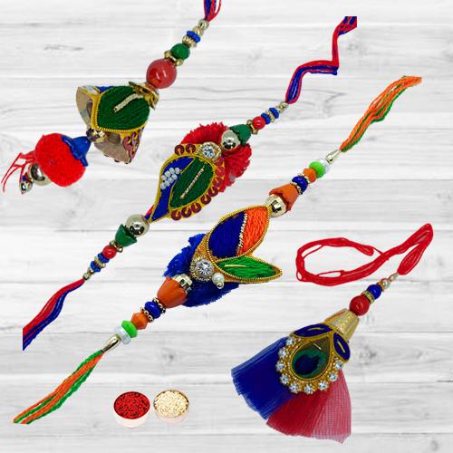 Amazing Zardozi Bhaiya Bhabhi Rakhi Set Amazing Zardozi Bhaiya Bhabhi Rakhi Set