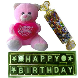Lovely Birthday Surprise of Teddy n Assorted Homemade Chocolates Combo Lovely Birthday Surprise of Teddy n Assorted Homemade Chocolates Combo
