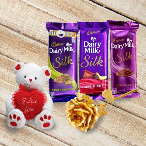 Exquisite Chocolate N Teddy Delight Gift Hamper Exquisite Chocolate N Teddy Delight Gift Hamper
