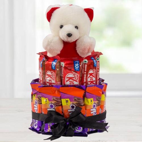 Amazing Chocolate n Teddy Arrangement Amazing Chocolate n Teddy Arrangement