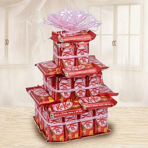 Amazing Three Tier Arrangement of Nestle Kitkat