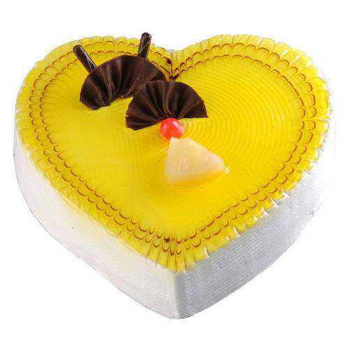 Tasty Heart Shaped Pineapple Cake Tasty Heart Shaped Pineapple Cake