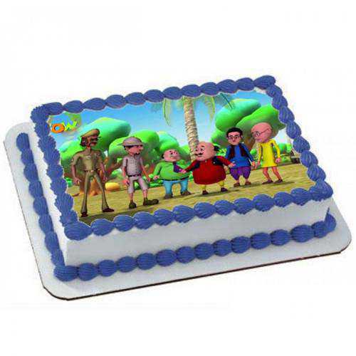 Delicious Motu Patlu Photo Cake for Kids Delicious Motu Patlu Photo Cake for Kids
