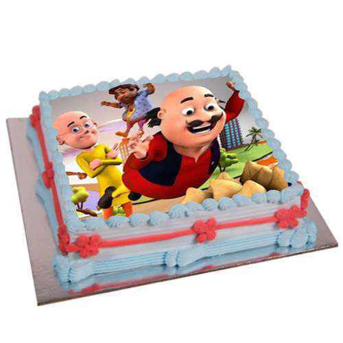 Tasty Motu Patlu Photo Cake for Kids