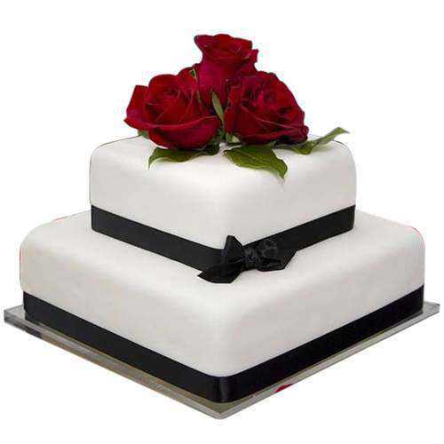 Delicious 2 Tier Wedding Cake