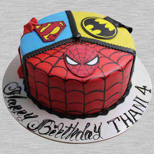 Treasured Super Hero Fondant Cake for Infants