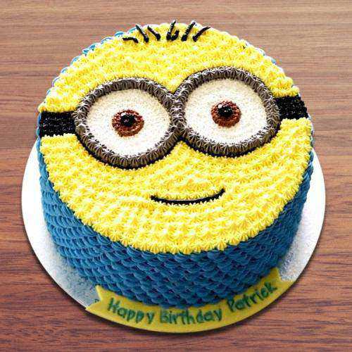 Appetizing Egg Less Minion Cake for Little one