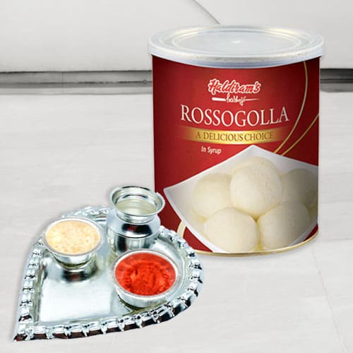 Haldirams Rosogolla N Aarti Thali Combo Haldirams Rosogolla N Aarti Thali Combo