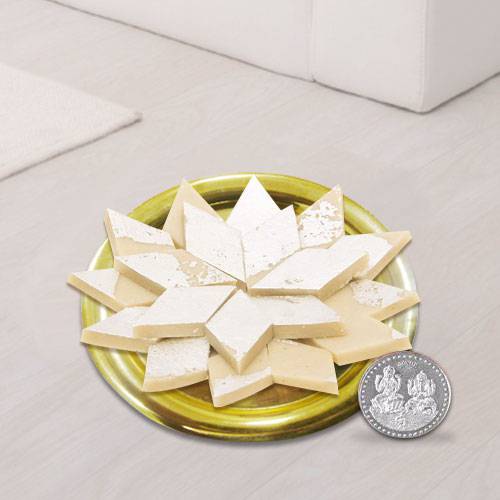 Haldirams Kaju Katli N Gold Plated Thali Free Coin Haldirams Kaju Katli N Gold Plated Thali Free Coin