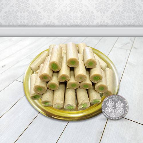 Haldirams Kaju Roll N Gold Plated Thali Free Coin Haldirams Kaju Roll N Gold Plated Thali Free Coin