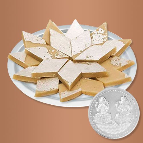 Haldirams Badam Katli N Gold Plated Thali Free Coin Haldirams Badam Katli N Gold Plated Thali Free Coin