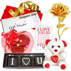 Amazing Love You Gifts Hamper with Shoppers Stop Gift E Voucher Amazing Love You Gifts Hamper with Shoppers Stop Gift E Voucher