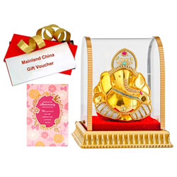 Celebration Pack of Vighnesh Idol Anniversary Card and Mainland China E Voucher Celebration Pack of Vighnesh Idol Anniversary Card and Mainland China E Voucher