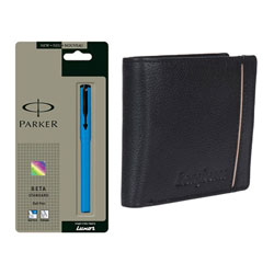 Marvelous gift pack of Parker Pen and Longhorns Leather Wallet Marvelous gift pack of Parker Pen and Longhorns Leather Wallet