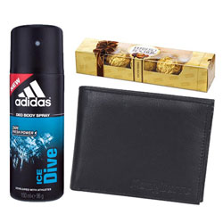 Gift of Addidas Deo Longhorns Wallet N Ferrero Rocher Chocos Gift of Addidas Deo Longhorns Wallet N Ferrero Rocher Chocos