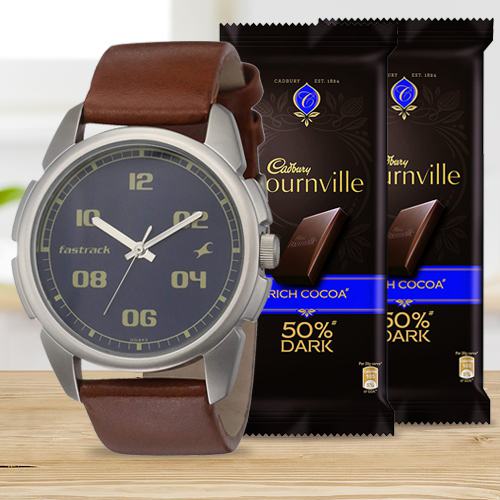 Fastrack Watch n 2 pcs Cadbury Bournville Fastrack Watch n 2 pcs Cadbury Bournville