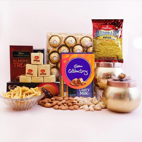 Lovely Combo of Chocolates Dry Fruits n Haldiram Snacks