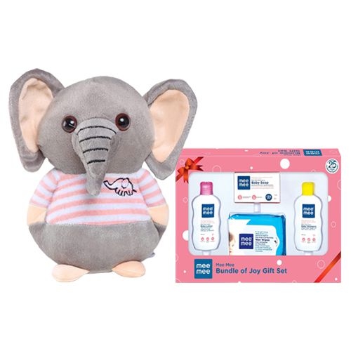 Adorable Elephant Stuffed Toy N Mee Mee Baby Care Gift Set