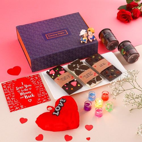 Stunning Gift of Chocolates with Scented Candle N Assortments