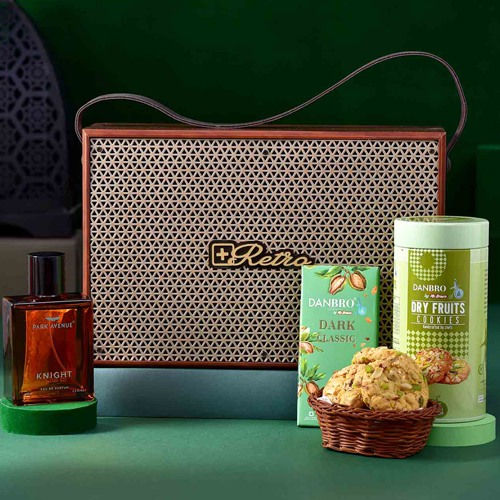 Assorted Treats N Retro Music System Combo for Dad Assorted Treats N Retro Music System Combo for Dad