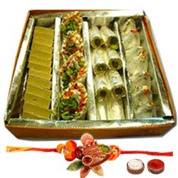 Marvelous Rakhi Bond with Assortment of Sweets from Haldiram and Lovely Free Rakhi Roli Tilak and Chawal for your Dear Brother<br> Marvelous Rakhi Bond with Assortment of Sweets from Haldiram and Lovely Free Rakhi Roli Tilak and Chawal for your Dear Brother<br>
