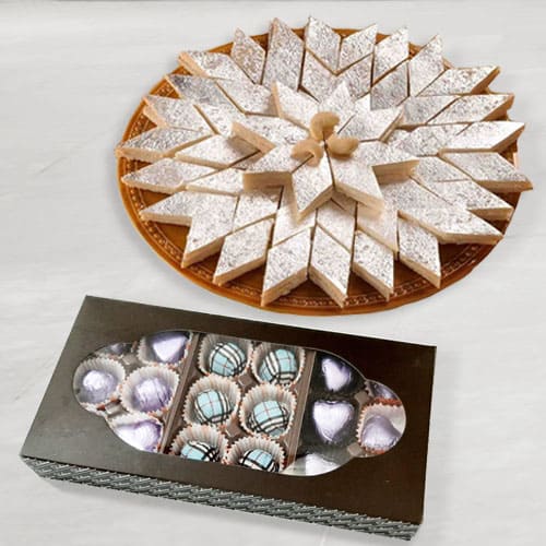 Haldirams Kaju Katli with Homemade Chocolates Haldirams Kaju Katli with Homemade Chocolates