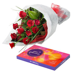 Cadbury Celebrations with Red Roses Bunch Cadbury Celebrations with Red Roses Bunch