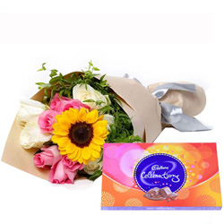Mixed Floral Delight N Chocolaty Cheer Mixed Floral Delight N Chocolaty Cheer