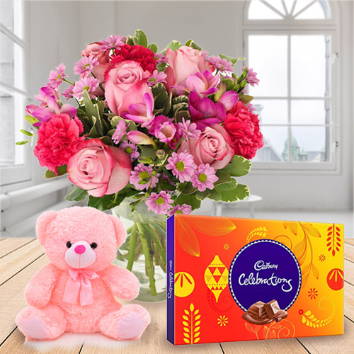 Cheerful Flower N Cadbury Combo Cheerful Flower N Cadbury Combo