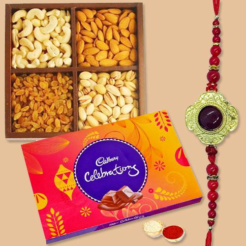 Cadburys Chocolate with Dry Fruits n Rakhi Cadburys Chocolate with Dry Fruits n Rakhi
