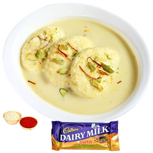 Sumptuous Rasmalai N Cadbury Crackle