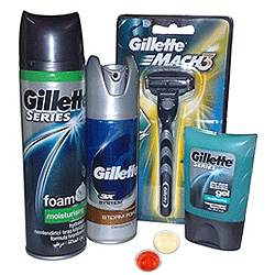 Refreshing Gillette shaving pack with free Roli Tilak and Chawal Refreshing Gillette shaving pack with free Roli Tilak and Chawal