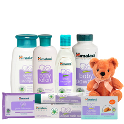 Exclusive Himalaya Baby Care Gift Pack with Teddy Exclusive Himalaya Baby Care Gift Pack with Teddy
