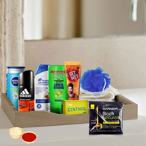 Bright Little Luxury Pamper Hamper with free Roli Tilak and Chawal Bright Little Luxury Pamper Hamper with free Roli Tilak and Chawal