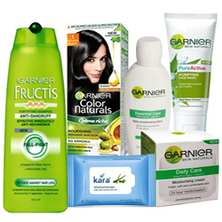 Attractive Women Skin N Hair Care Hamper from Garnier Attractive Women Skin N Hair Care Hamper from Garnier
