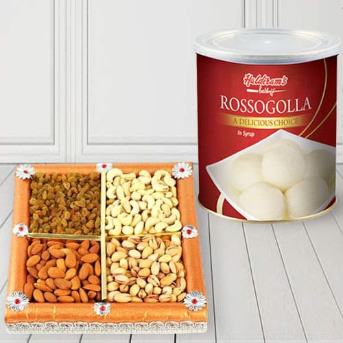 Haldirams Rasgulla with Assorted Dry Fruits Combo Haldirams Rasgulla with Assorted Dry Fruits Combo
