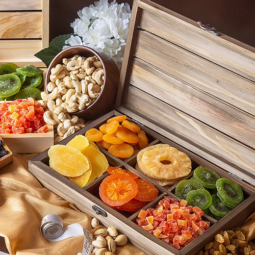 Tempting RawFruit Tropical Dry Fruits Lid Box Tempting RawFruit Tropical Dry Fruits Lid Box