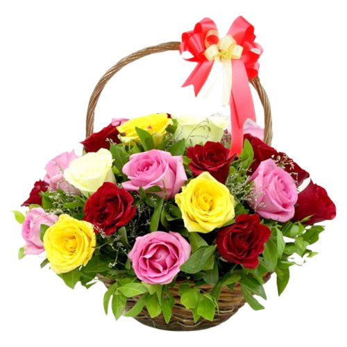 Lovely Colorful Roses Arrangement Lovely Colorful Roses Arrangement
