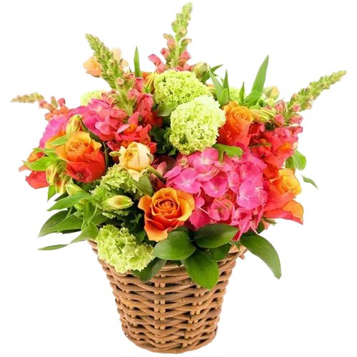 Stunning Basket Arrangement of Flowers Stunning Basket Arrangement of Flowers