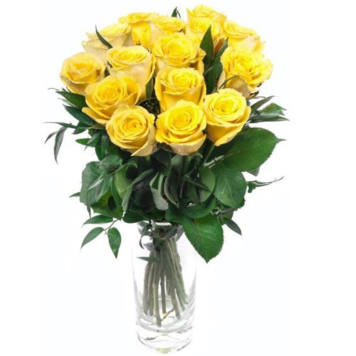 Beautiful Yellow Roses in a Glass Vase Beautiful Yellow Roses in a Glass Vase