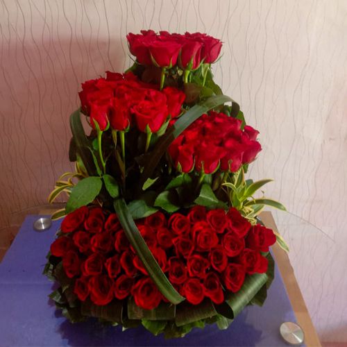 Magnificent Red Roses Basket Arrangement