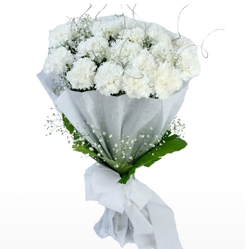 Attractive Bouquet of White Carnations Attractive Bouquet of White Carnations