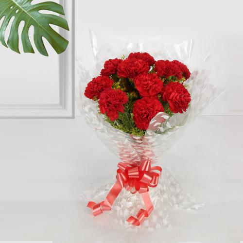 Beautiful Red Carnations Bouquet Beautiful Red Carnations Bouquet