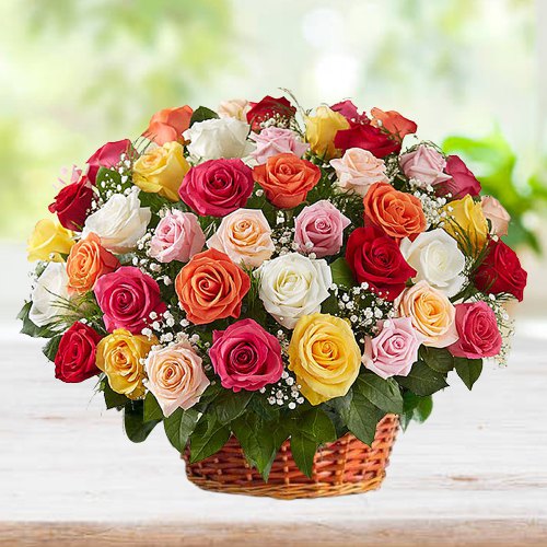 Enchanting Basket of Roses Enchanting Basket of Roses