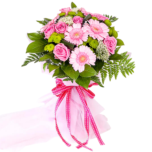Stylish Gerberas N Roses Arrangement Stylish Gerberas N Roses Arrangement