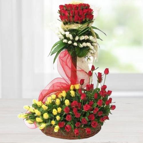 Breathtaking Beauty of Red Yellow White Roses Breathtaking Beauty of Red Yellow White Roses