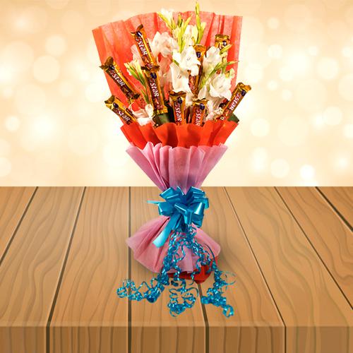 Wonderful Bouquet of Gladiolus N Cadbury 5 Star Wonderful Bouquet of Gladiolus N Cadbury 5 Star