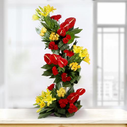 Magnificent Tall Arrangement of Fresh Flowers Magnificent Tall Arrangement of Fresh Flowers